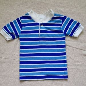 Vintage French Toast Blue Striped Kids Shirt, Size 12 Months